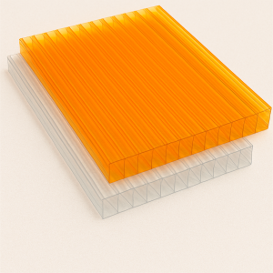 Лист сотового поликарбоната 10х2100х6000 мм янтарный 25% в наличии в Рязани